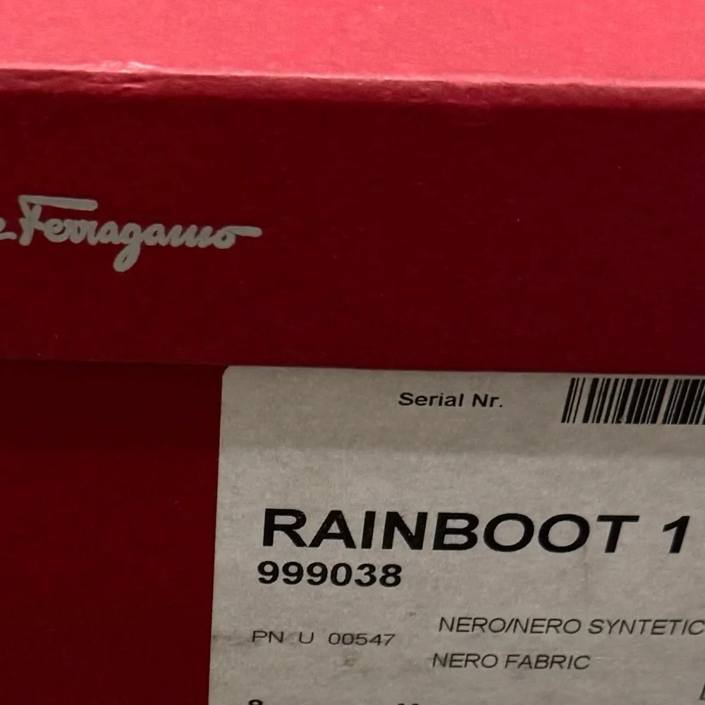 Salvatore Ferragamo Gancini Logo Rubber Rainboots Rain Boot
